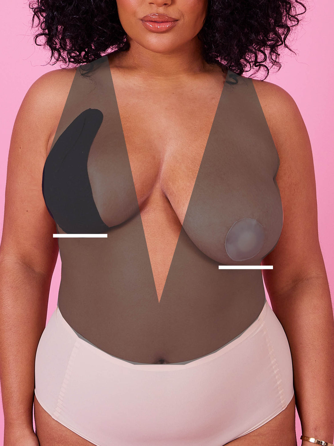 Original Lift & Shape Bra Tape By Perky Pear® BLACK-A-H Cups