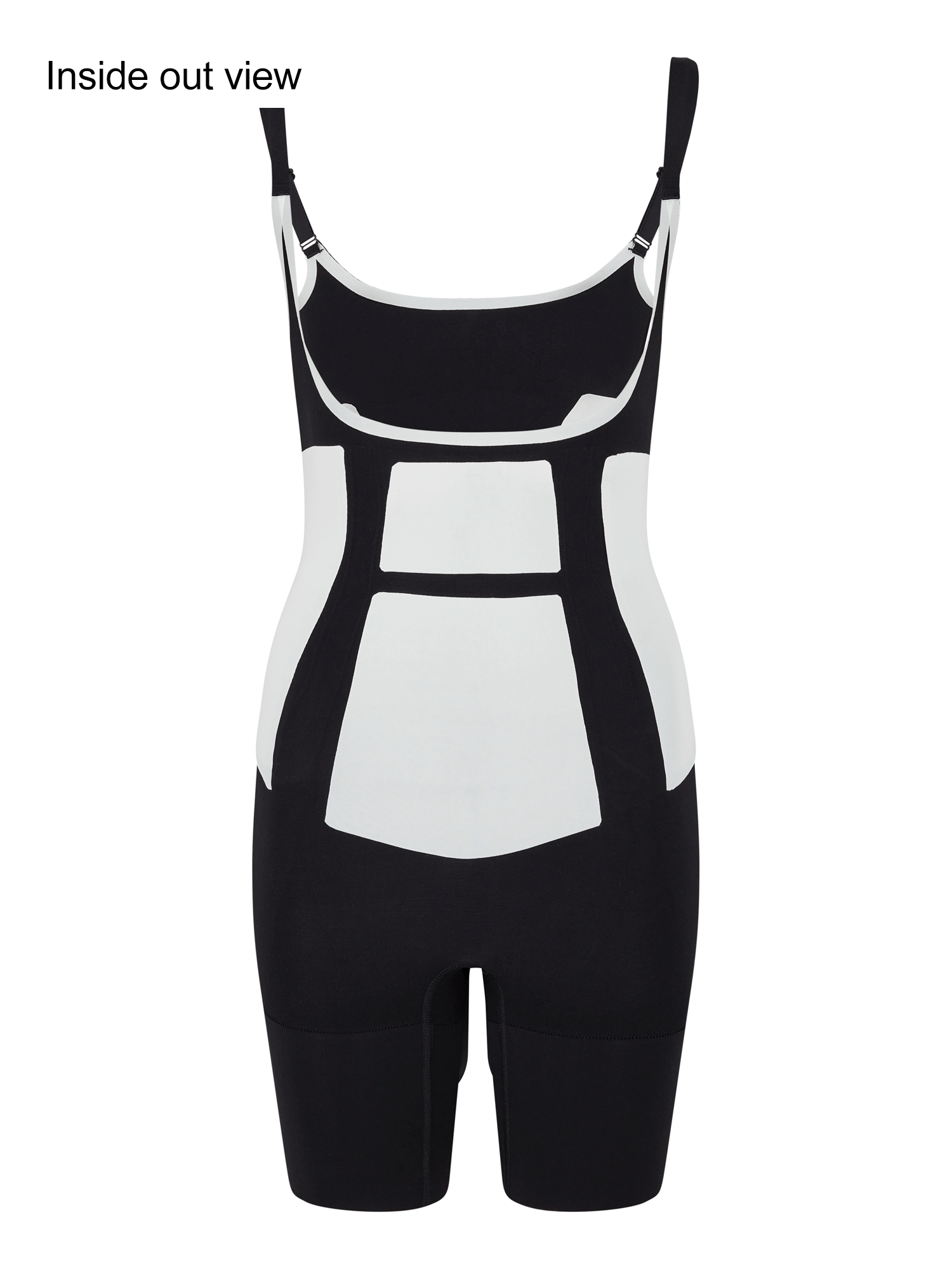 360Sculpt™- Open bust Bodysuit-BLACK