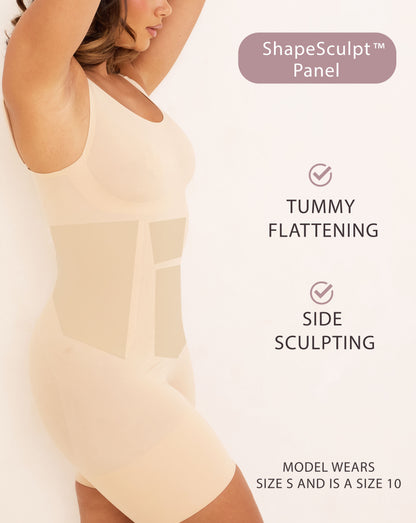 360Sculpt™ Bust Support Body Suit-BEIGE