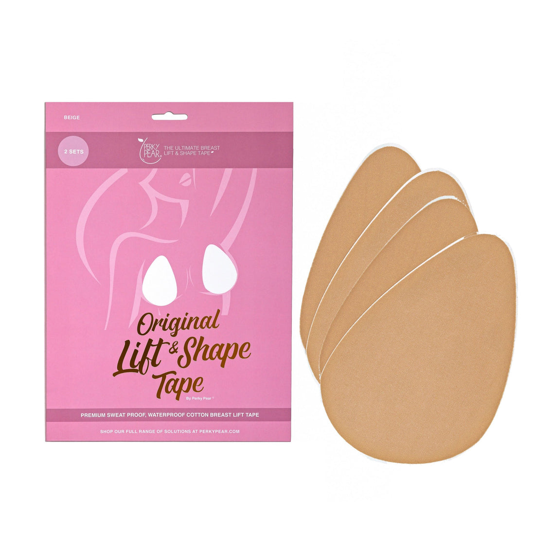 Original Lift & Shape Bra Tape By Perky Pear® BEIGE- A-H Cups