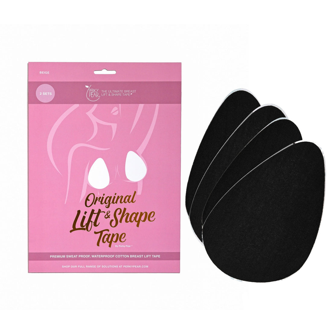Original Lift & Shape Bra Tape By Perky Pear® BLACK-A-H Cups
