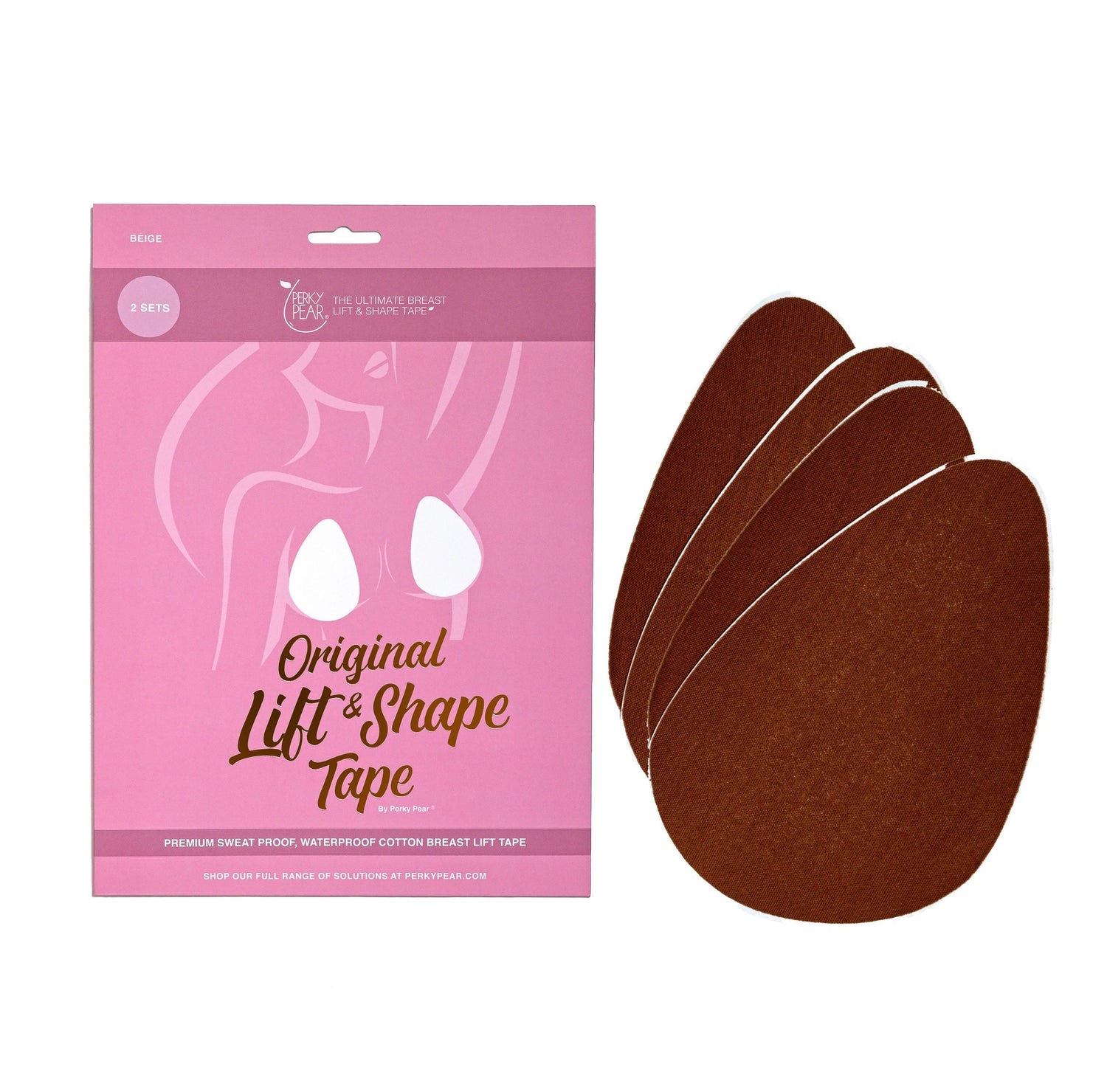 Original Lift &amp; Shape Bra Tape By Perky Pear® BROWN-A-G Cups