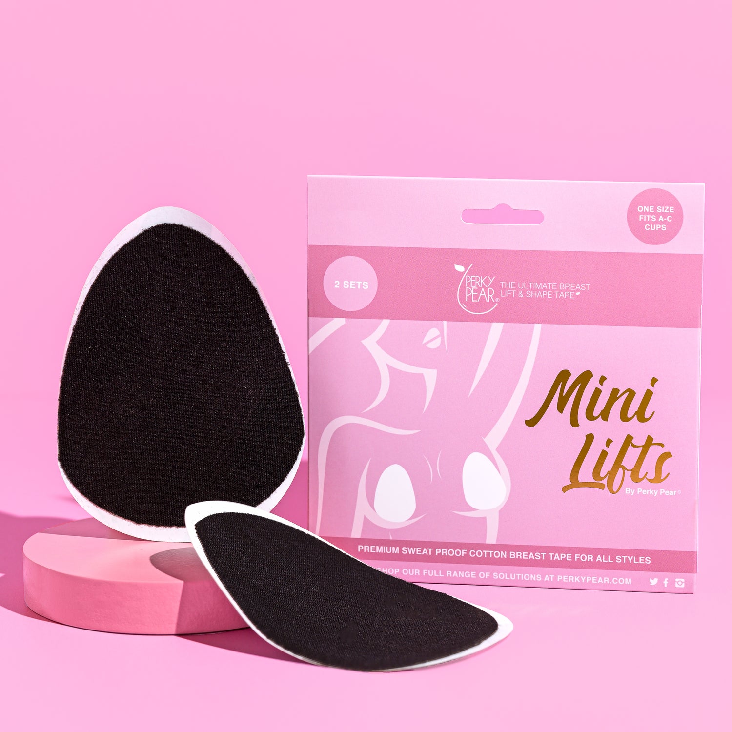 Mini Lifts- Adhesive Tape By Perky Pear® BLACK