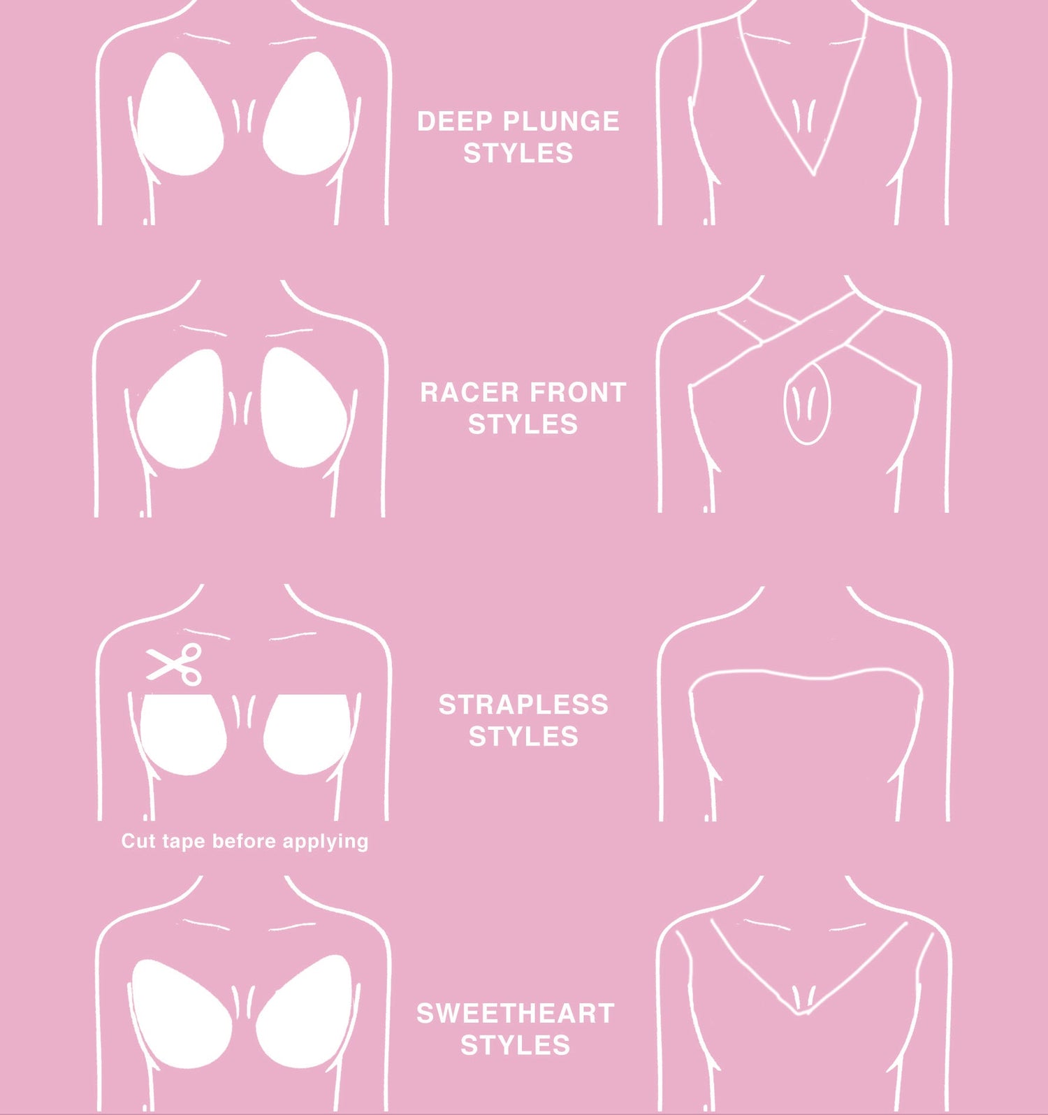 Original Lift &amp; Shape Bra Tape By Perky Pear® BEIGE- A-H Cups