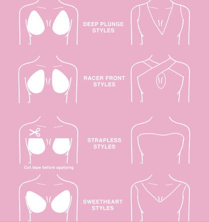 Original Lift &amp; Shape Bra Tape By Perky Pear® BEIGE- A-H Cups