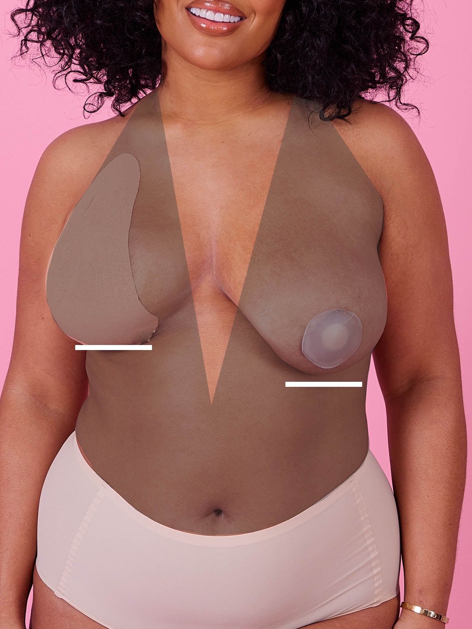 Original Lift &amp; Shape Bra Tape By Perky Pear® BEIGE- A-H Cups