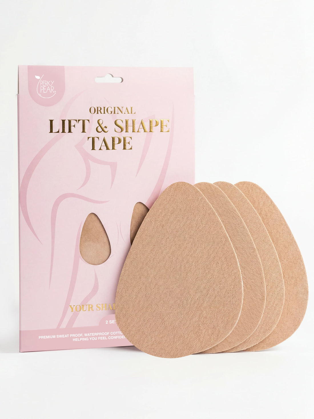 Original Lift & Shape Bra Tape By Perky Pear® BEIGE- A-H Cups