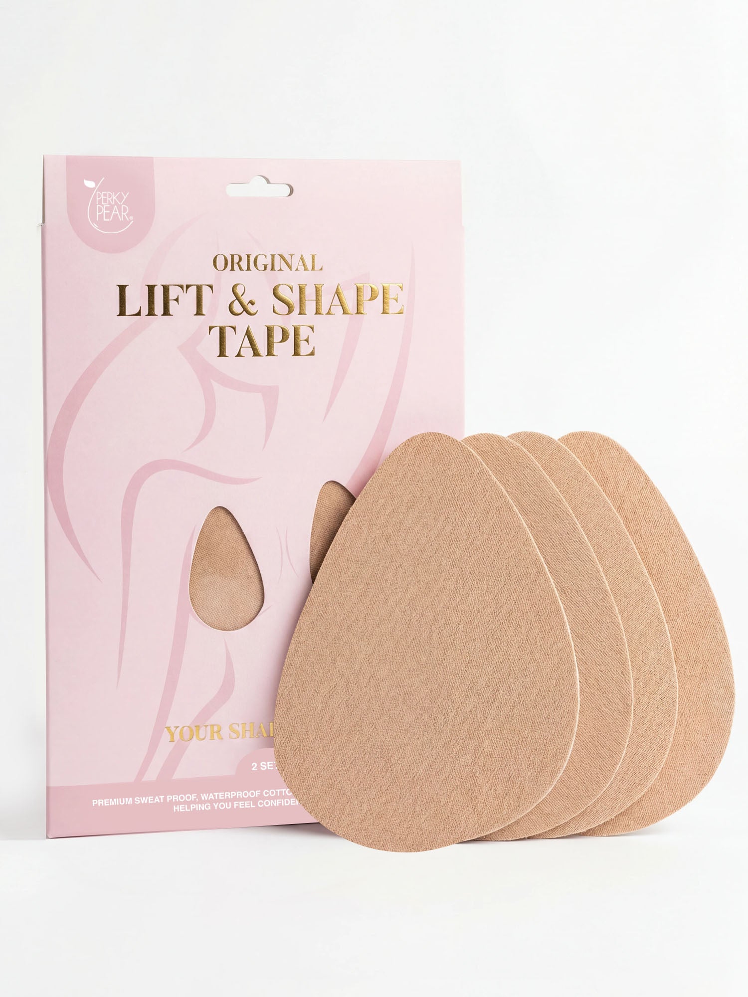 Original Lift &amp; Shape Bra Tape By Perky Pear® BEIGE- A-H Cups