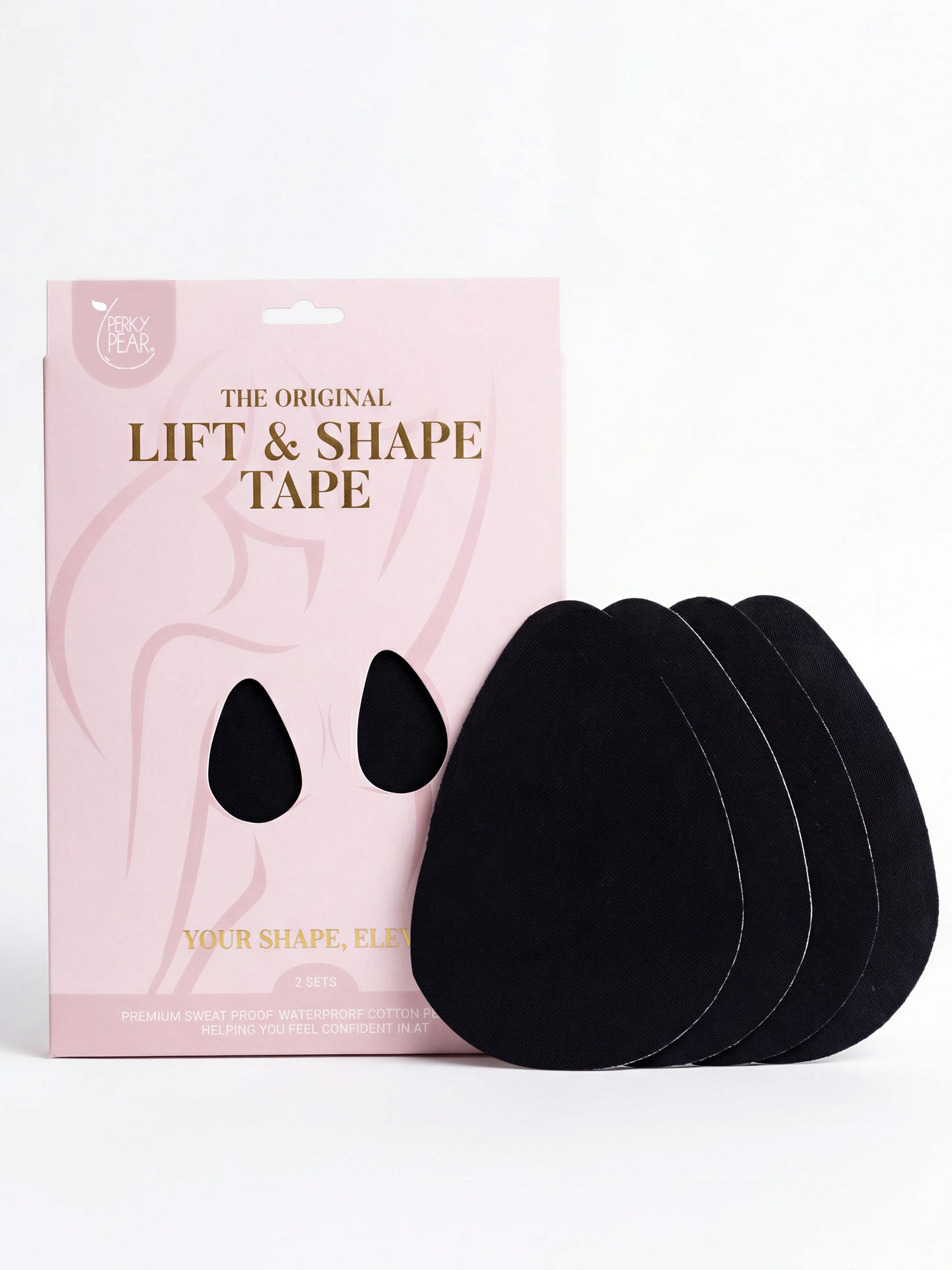 Original Lift &amp; Shape Bra Tape By Perky Pear® BLACK-A-H Cups