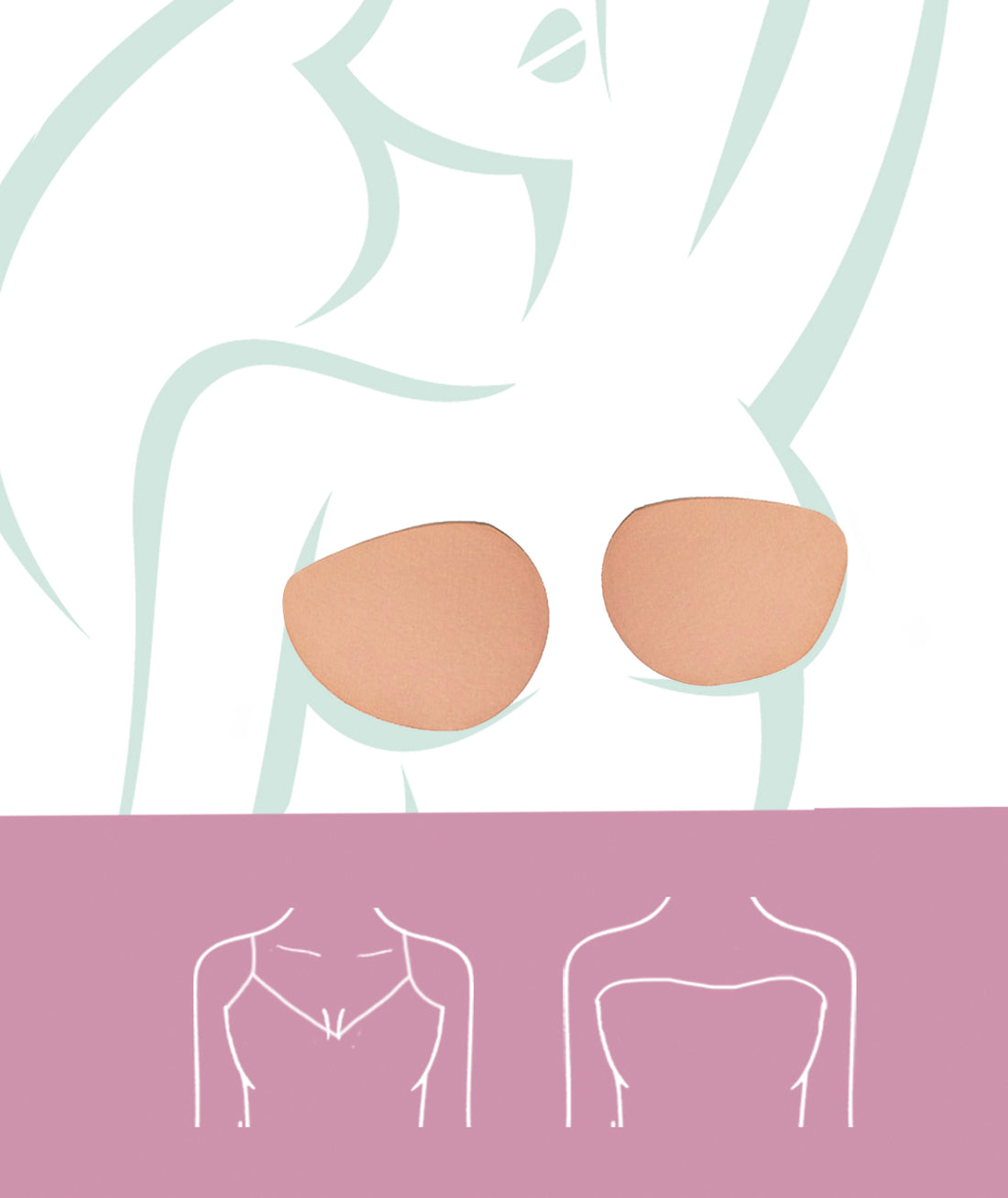 Bandeau Adhesive Bra Tape By Perky Pear®  BEIGE