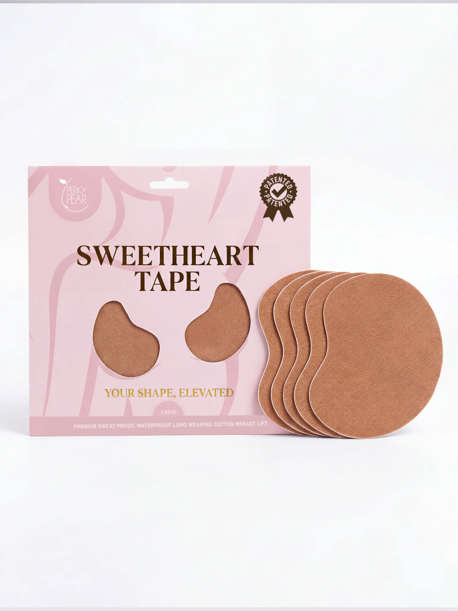 Sweetheart Strapless Boob Tape-BEIGE-A-F Cups